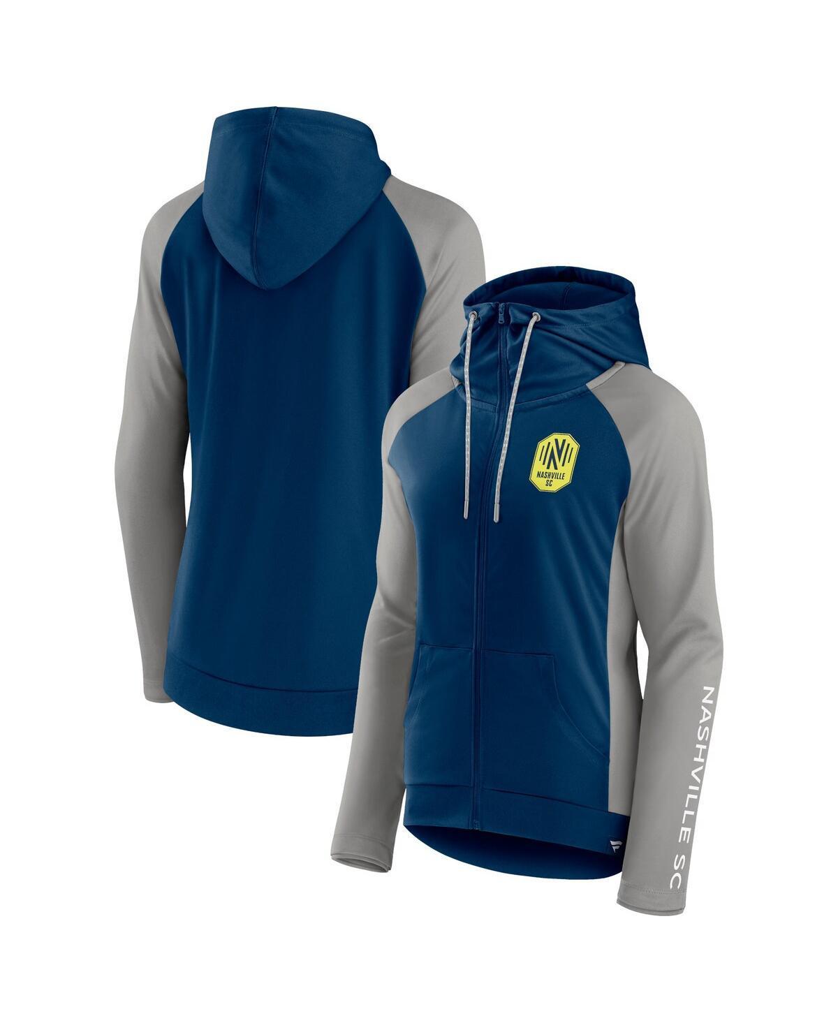 Womens Fanatics Branded Royal/Gold Los Angeles Rams End Around Lightweight Raglan Full-Zip Hoodie Jacket Product Image