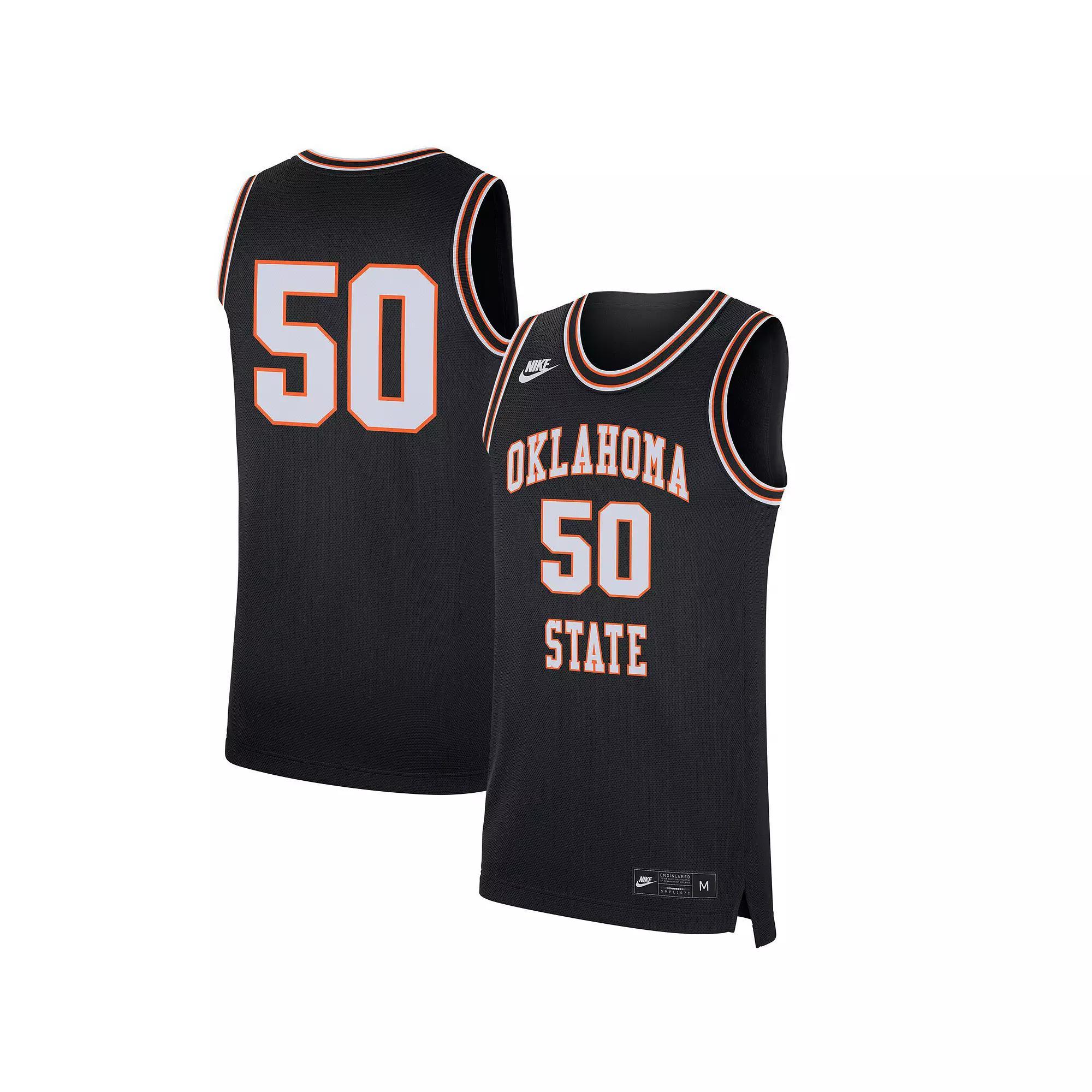 Men's Nike #1 Black Oklahoma State Cowboys Retro Replica Basketball Jersey, Size: Medium Product Image