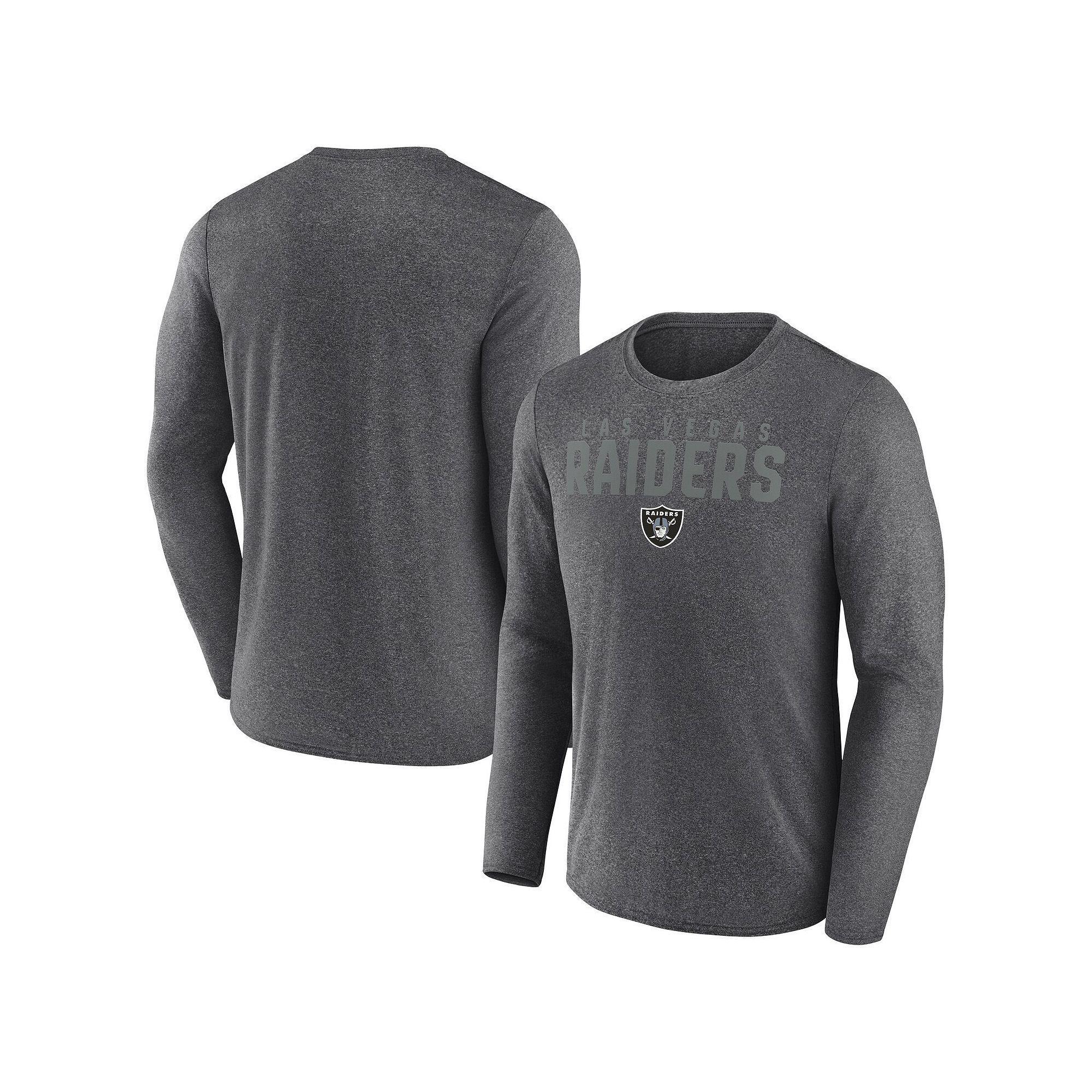 Men's Fanatics  Heather Charcoal Pittsburgh Steelers Blackout Long Sleeve T-Shirt, Size: Medium Product Image