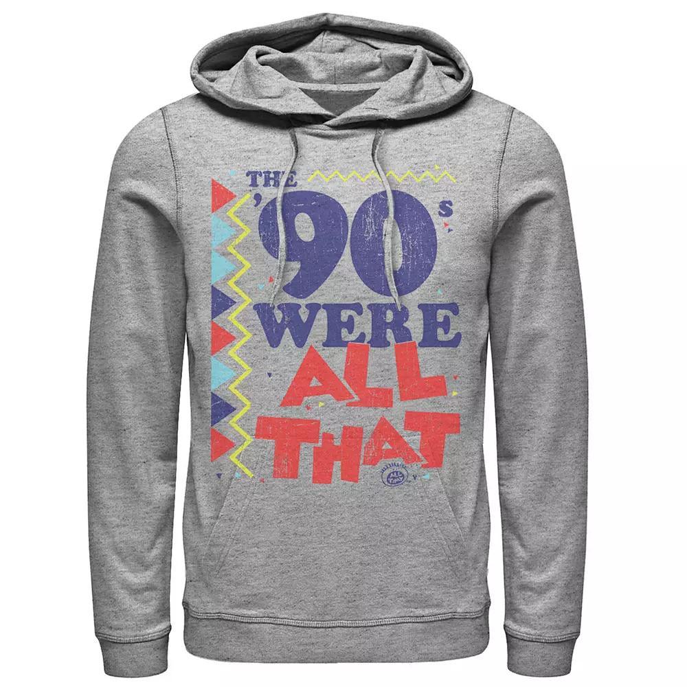 Mens Nickelodeon All That The Nineties Were Retro Poster Graphic Hoodie Grey Heather Product Image