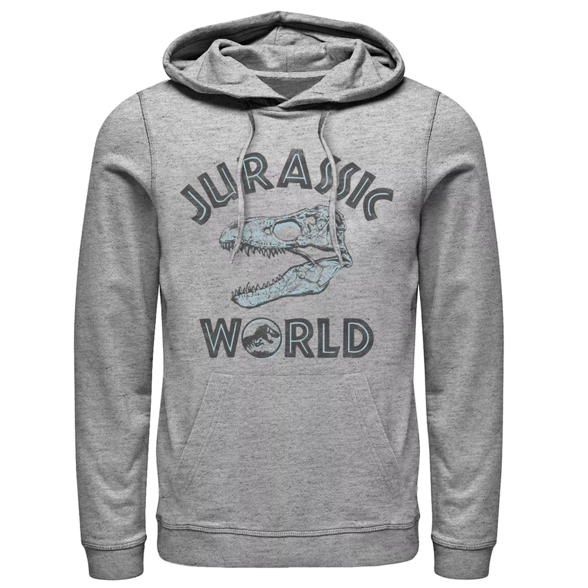 Men's Jurassic World Fallen Kingdom T-Rex Bones Pull-Over Hoodie, Size: Medium, Athletic Grey Product Image