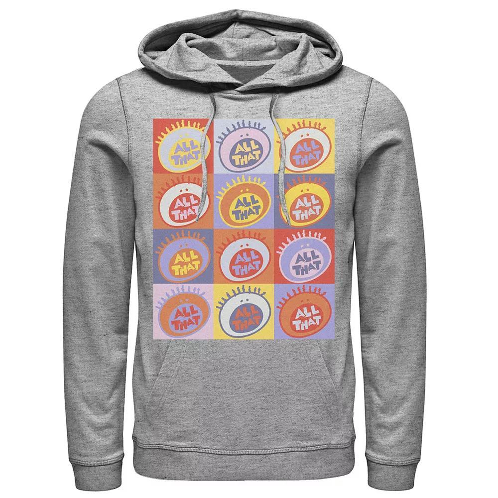 Men's Nickelodeon All That Classic Vintage Logo Panels Graphic Hoodie, Size: 3XL, Athletic Grey Product Image