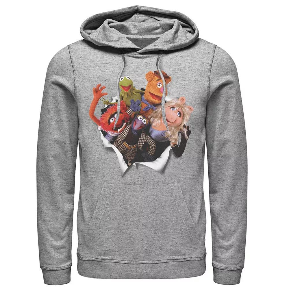 Disney's The Muppets Group Shot Breakthrough Men's Hoodie, Size: XL, Athletic Grey Product Image