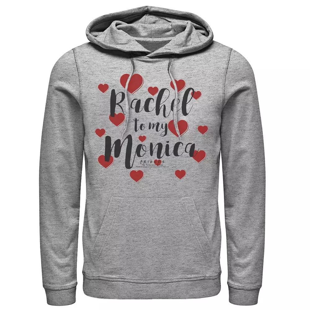 Men's Friends You're The Chandler To My Monica Hearts Hoodie, Size: Large, Athletic Grey Product Image