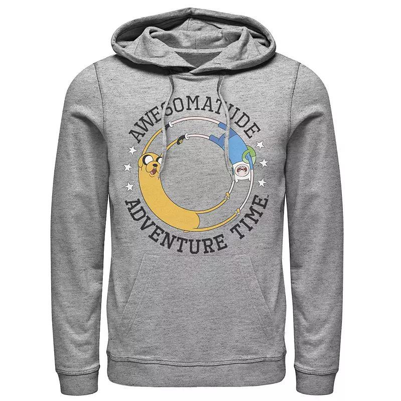 Men's Cartoon Network Adventure Time Jake The Dog Land Of Ooo Hoodie, Size: Small, Athletic Grey Product Image