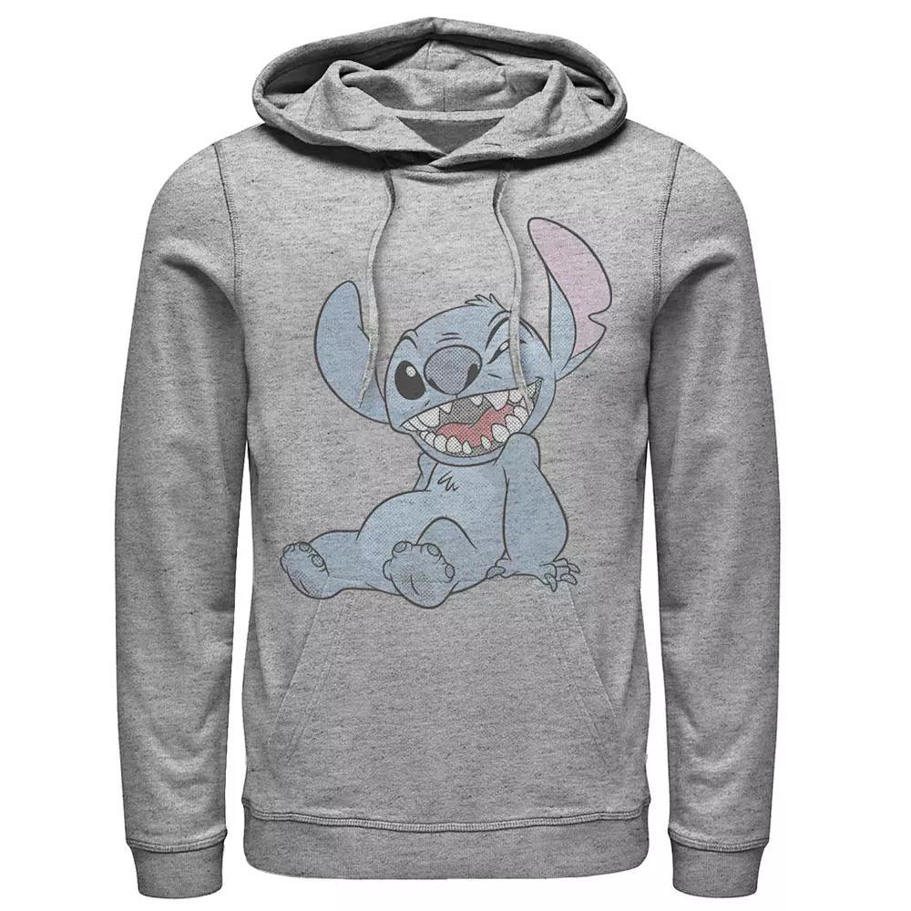 Disney's Lilo & Stitch Men's Pop Art Comic Stitch Hoodie, Size: XXL, Athletic Grey Product Image