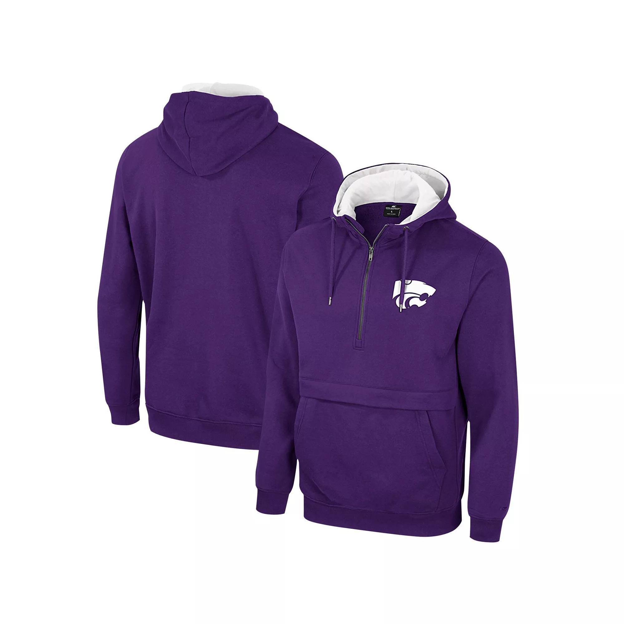 Men's Colosseum Purple Kansas State Wildcats Half-Zip Hoodie, Size: XL Product Image