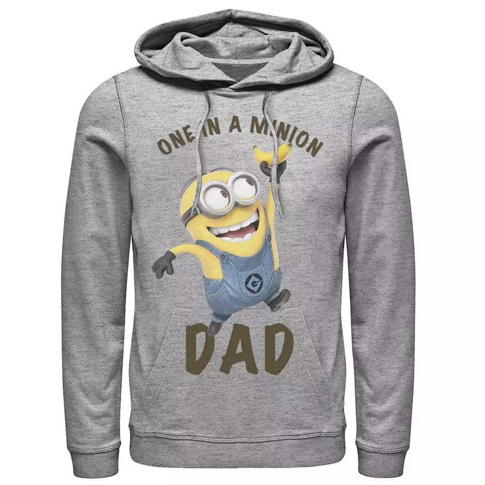 Men's Despicable Me Minions 'Tis The Season To Be Jolly Banana Hoodie, Size: XXL, Athletic Grey Product Image