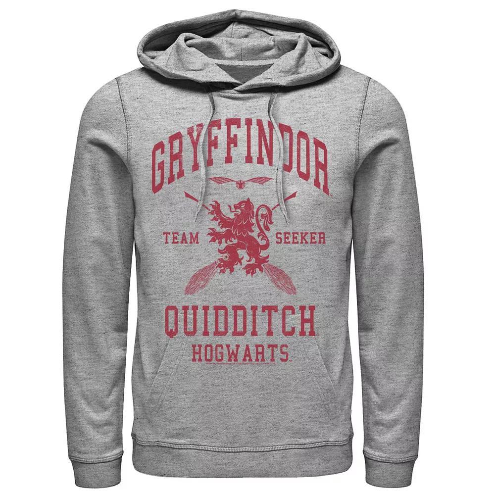 Men's Harry Potter Slytherin Team Seeker Text Hoodie, Size: Large, Athletic Grey Product Image