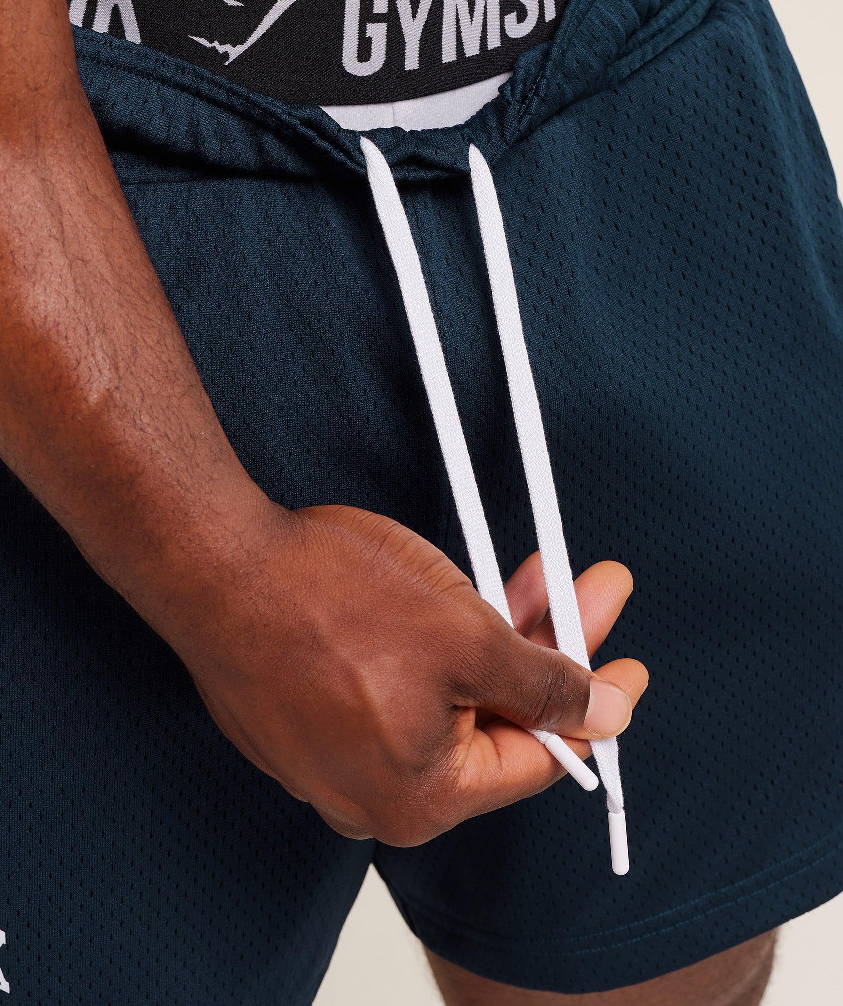 Gymshark Lifting Mesh 5" Shorts - Navy Male Product Image