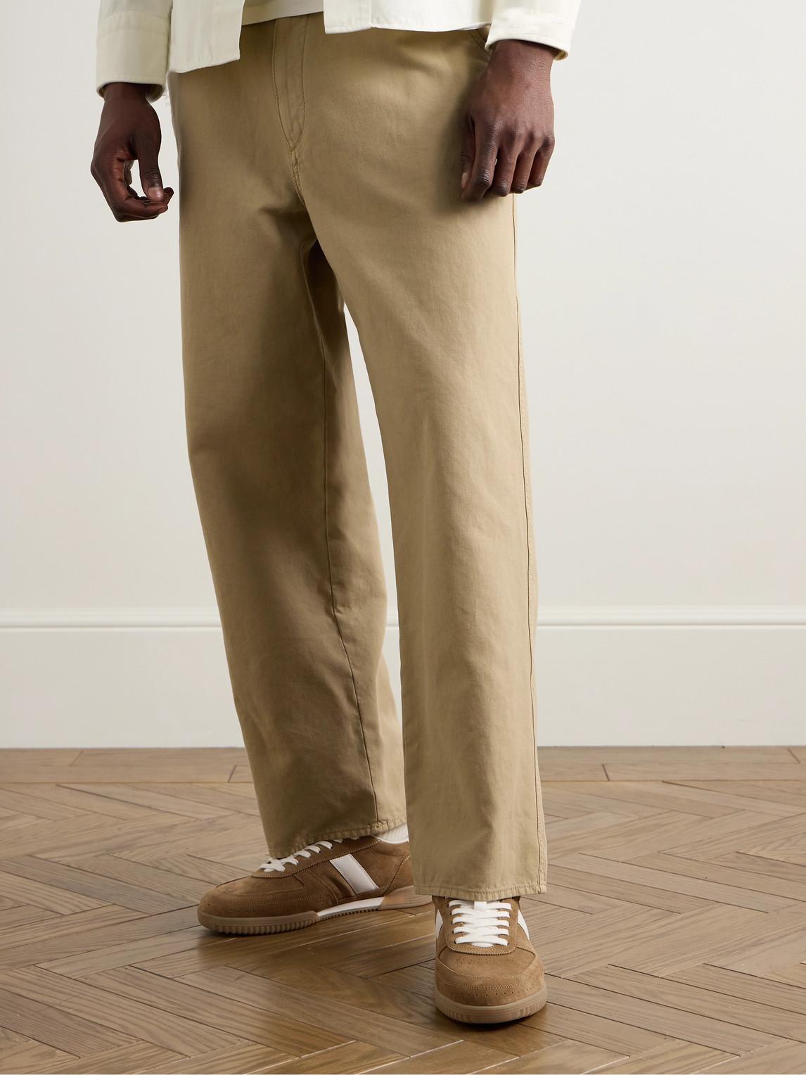 TOM FORD Terence Leather-trimmed Suede Sneakers In Neutrals Product Image