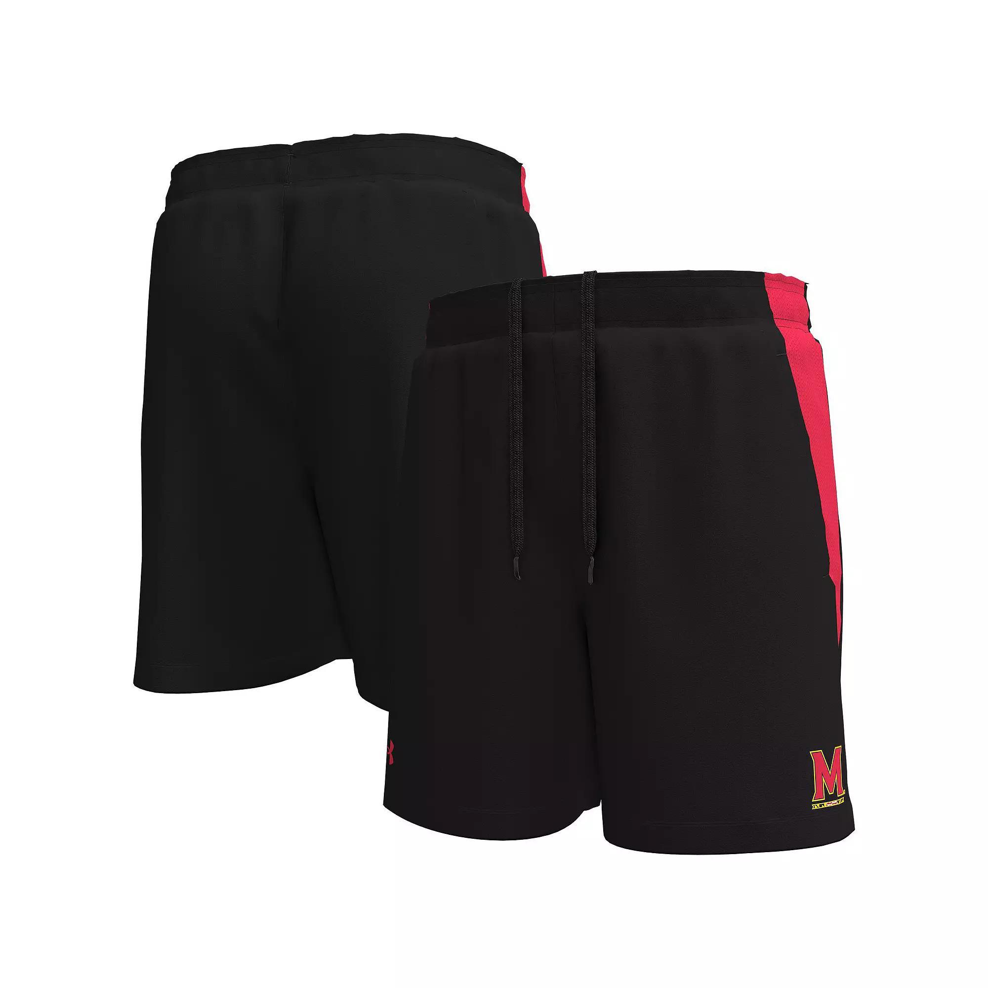 Men's Under Armour Black Wisconsin Badgers  Tech Vent Performance Short, Size: 3XL Product Image