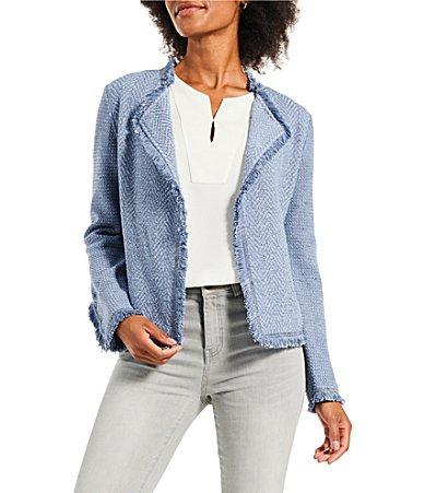 Nic+Zoe Fringe Mix Knit Jacket Product Image