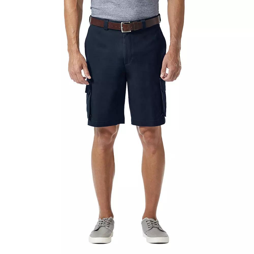 Men's Haggar® 10" Straight-Fit Stretch Cargo Flat-Front Shorts, Size: 44, Green Product Image