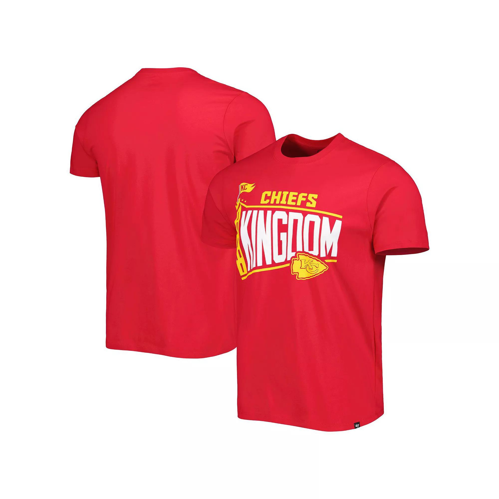 Men's '47 Red Kansas City Chiefs Logo Regional Super Rival T-Shirt, Size: 2XL Product Image