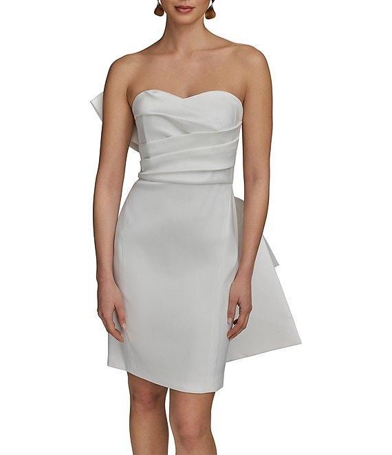 Donna Karan Sweetheart Neck Bow Sheath Dress Product Image