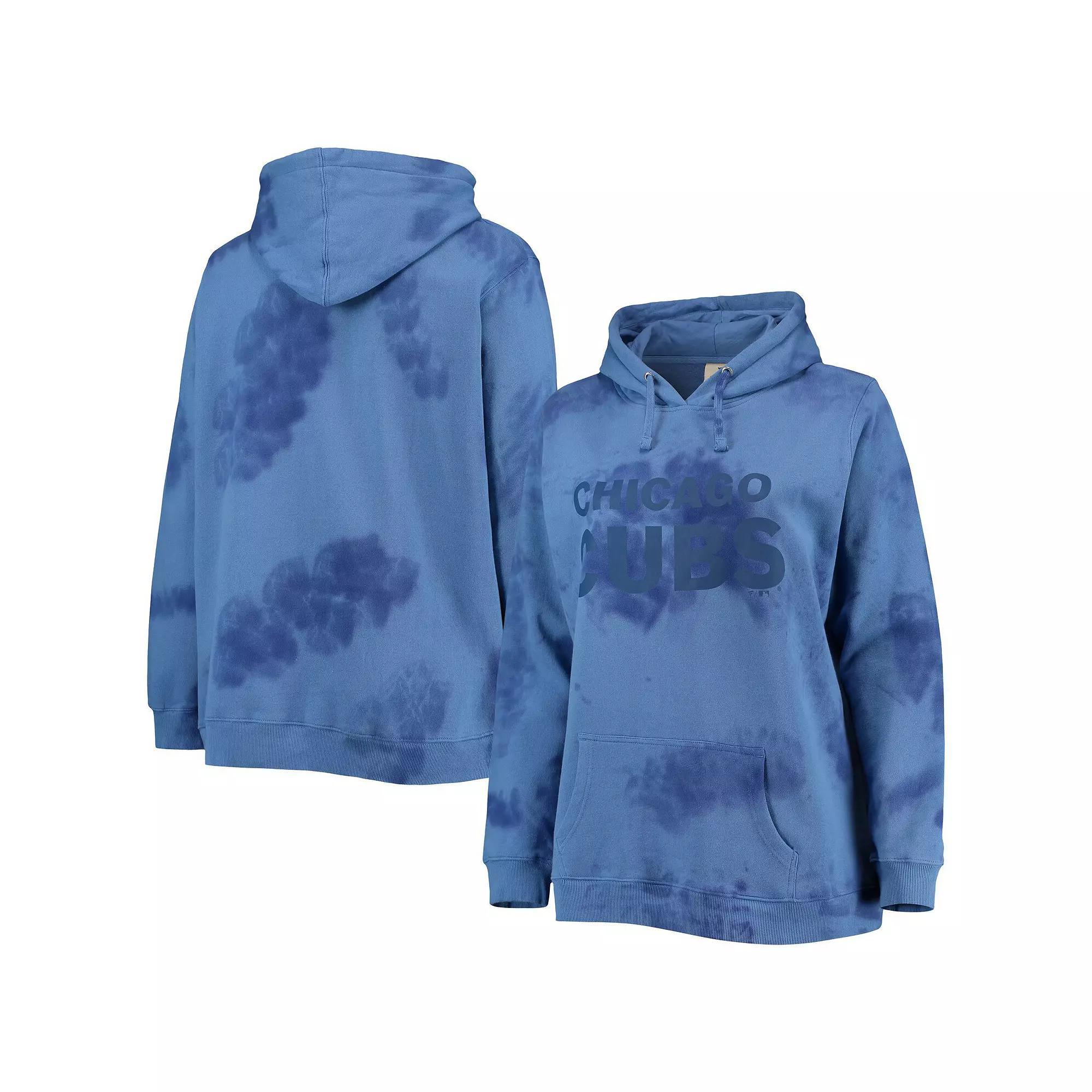 Womens Royal Chicago Cubs Plus Size Cloud Pullover Hoodie Product Image