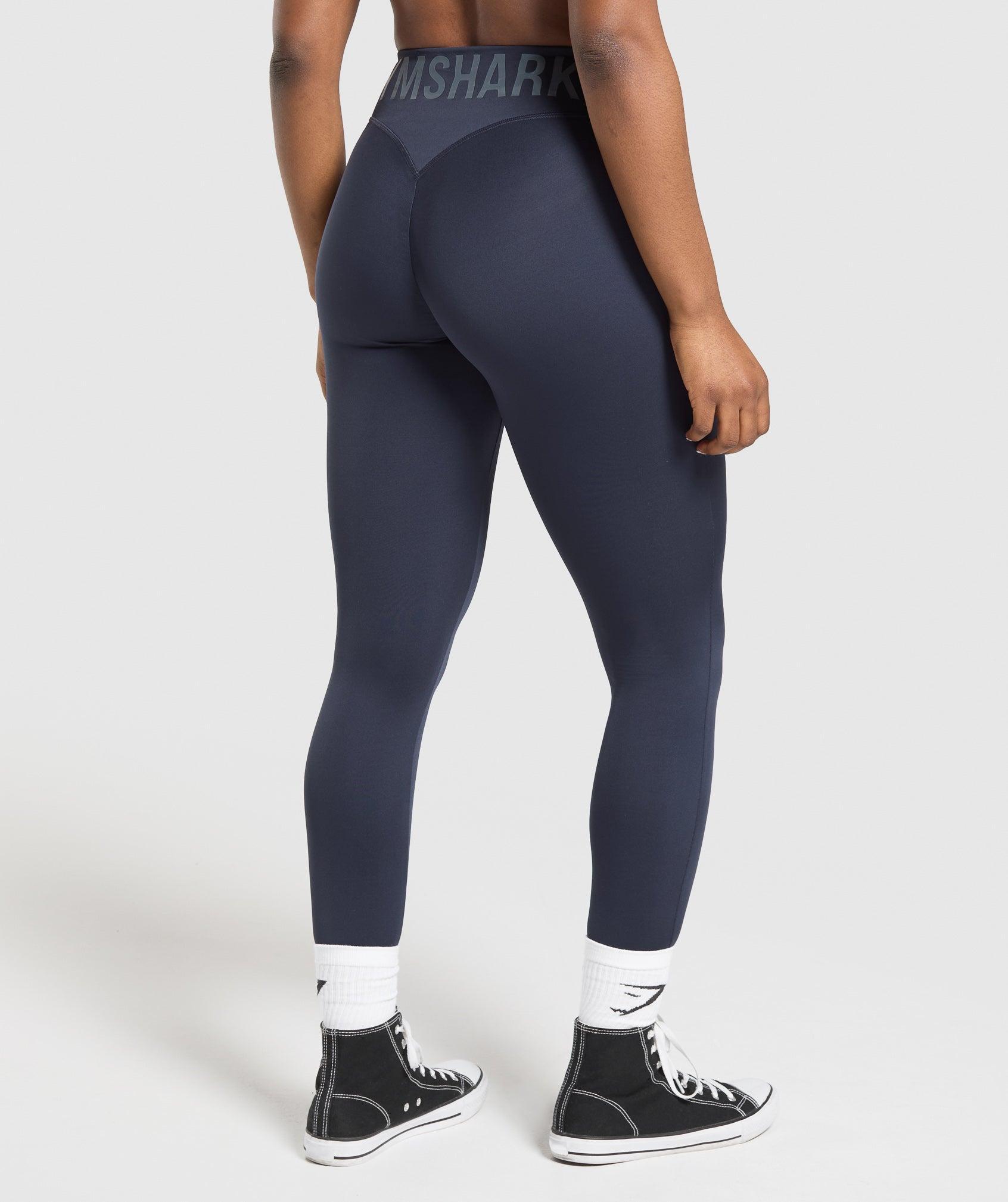 Gymshark Gymshark Wordmark Graphic Leggings - Heavy Blue Female Product Image