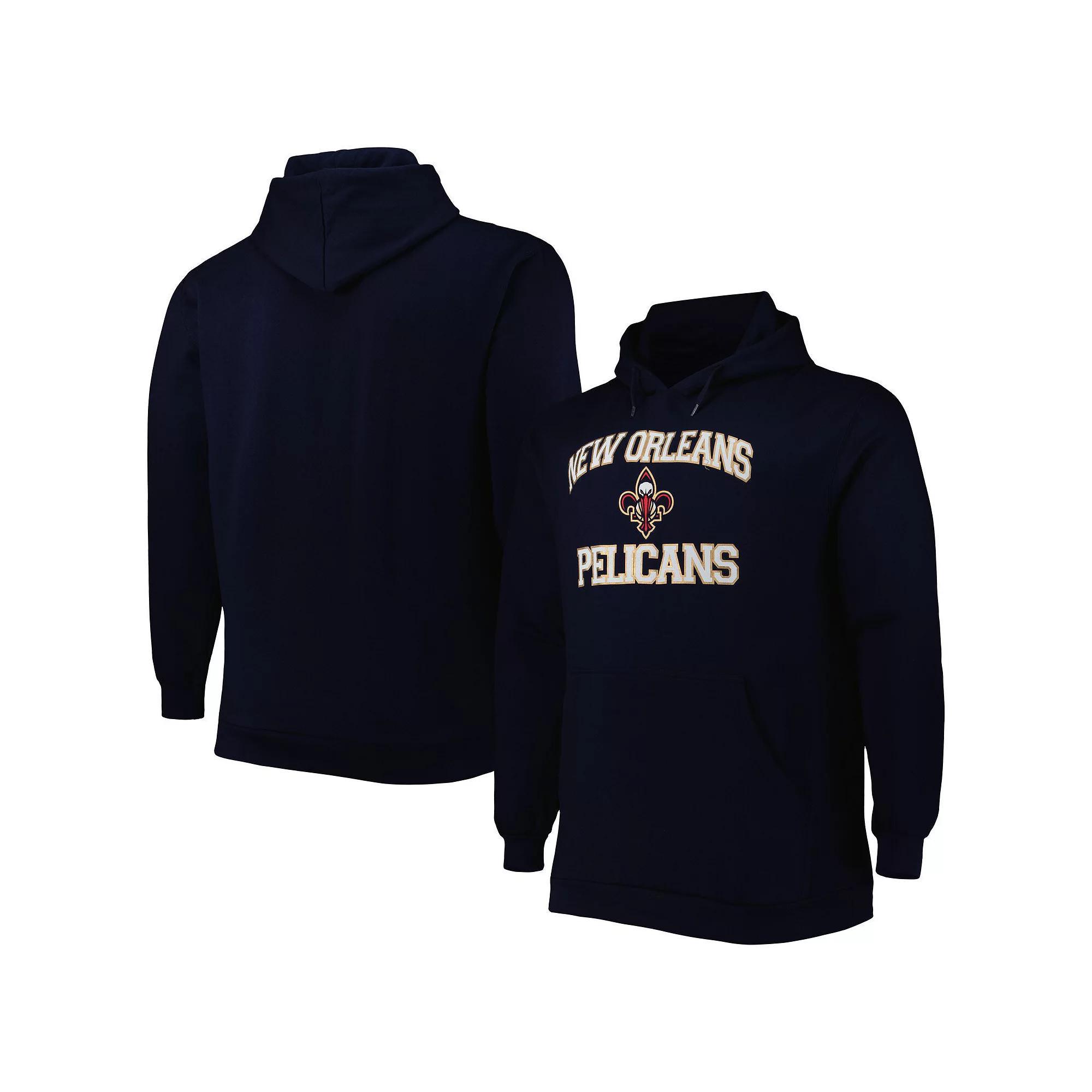 Men's Navy New Orleans Pelicans Big & Tall Heart & Soul Pullover Hoodie, Size: 3XB, Blue Product Image