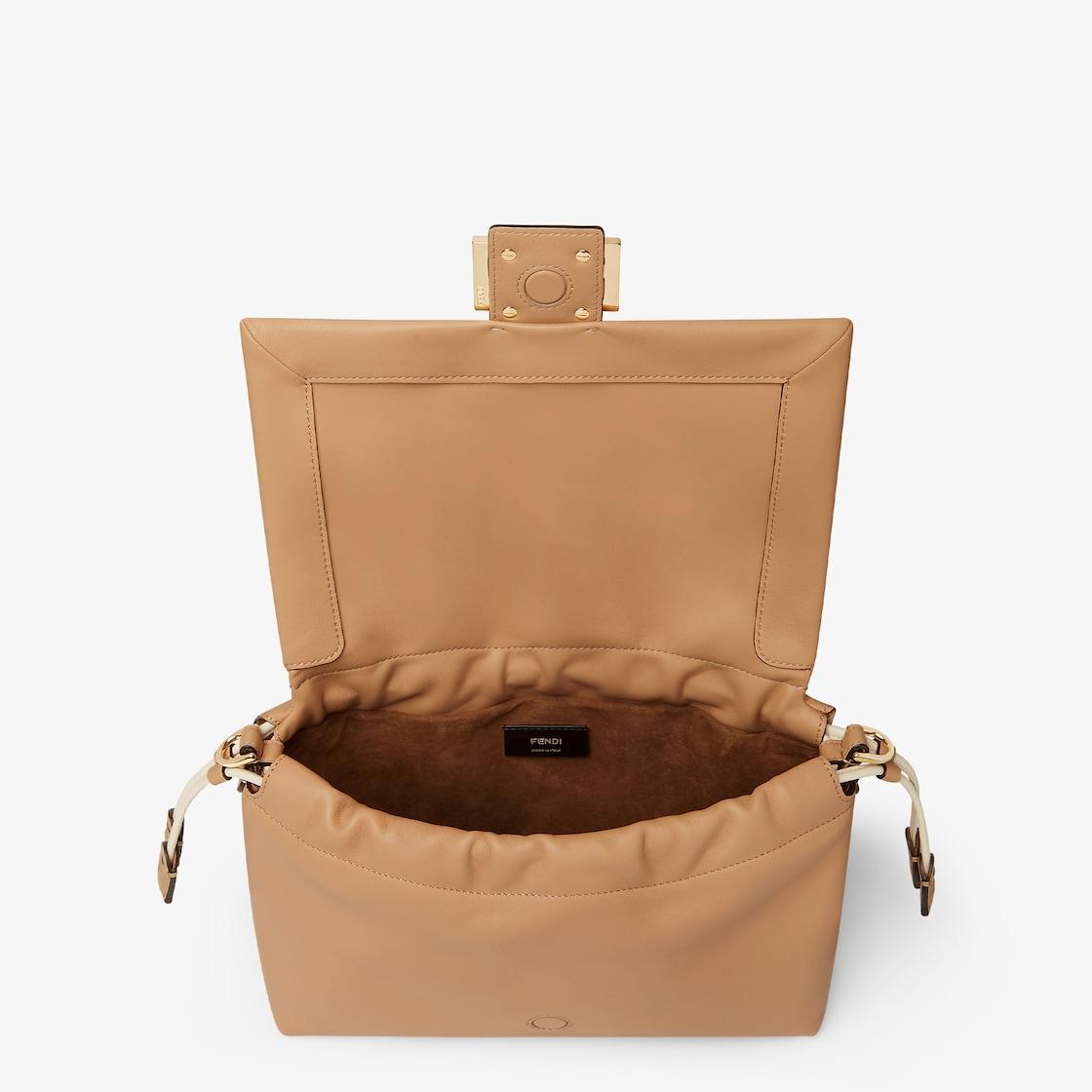 Mamma Baguette MediumCappuccino nappa leather bag Product Image
