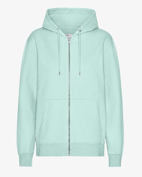 Classic Organic Zip Hood - Light Aqua Product Image