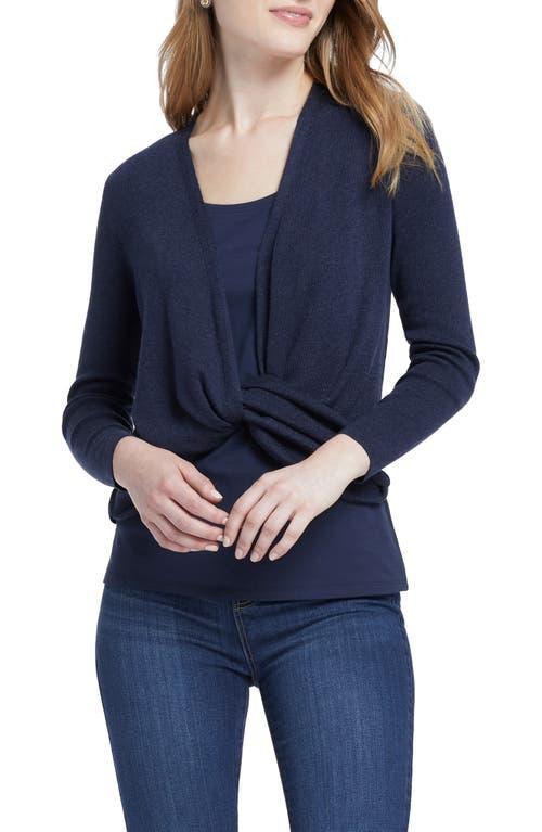 NIC  ZOE Lightweight 4-Way Linen Blend Open Front 34 Sleeve Cardigan Product Image