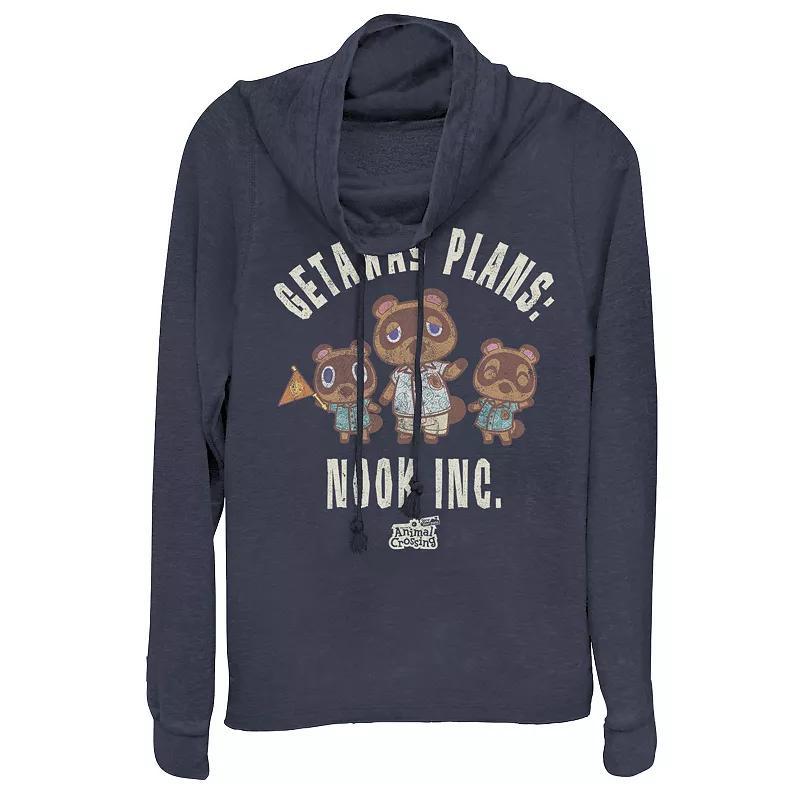 Juniors' Fender Stacked Guitar Faded Logo Cowlneck Graphic Lightweight Long Sleeve, Girl's, Size: Medium, Blue Product Image