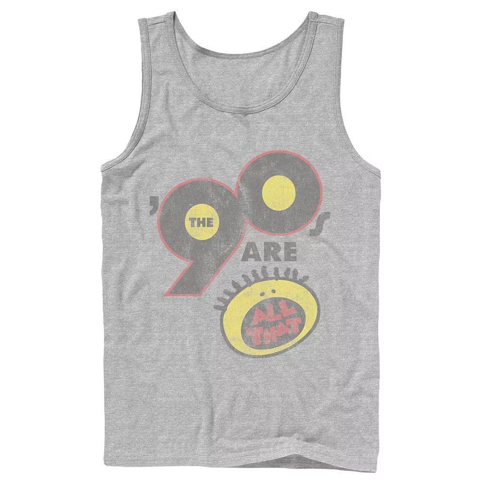 Mens Nickelodeon All That The Nineties Are Vintage Retro Graphic Tank Top Blue Product Image