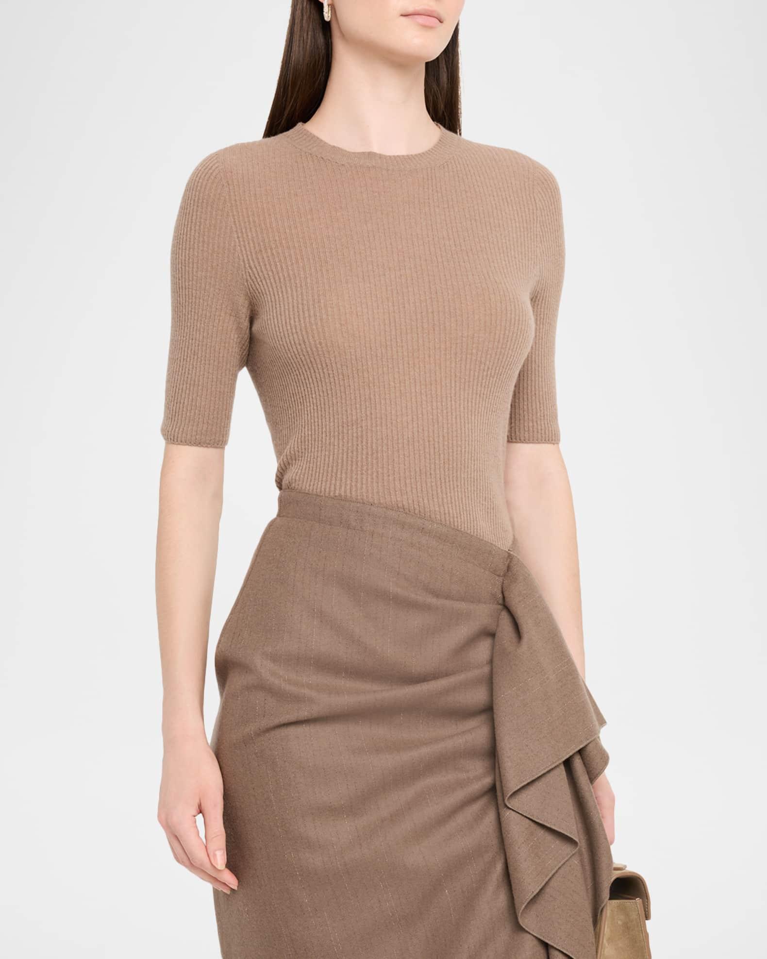 Slim Crewneck Rib Knit Sweater Product Image