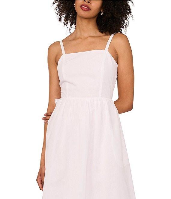 1. STATE Square Neck Sleeveless Tie Back Maxi Dress Product Image