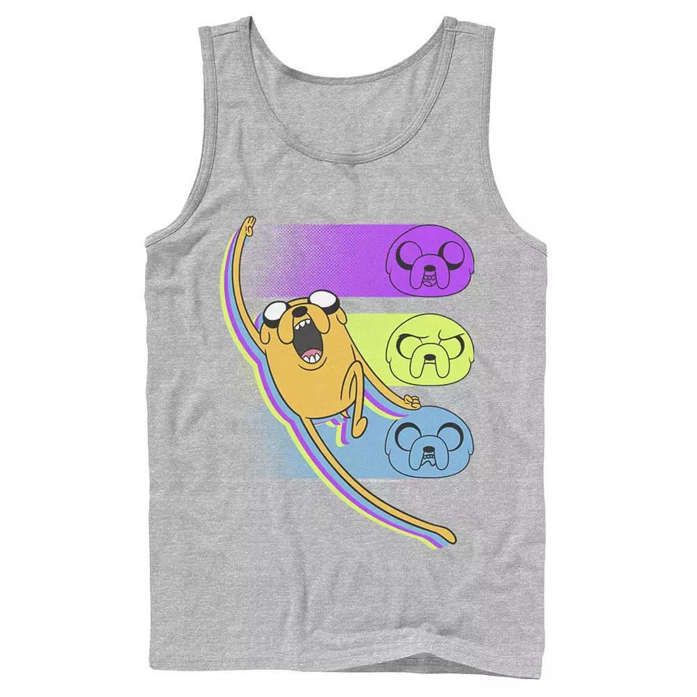 Men's Cartoon Network Adventure Time Jake Emotions Tank Top, Size: Large, Athletic Grey Product Image