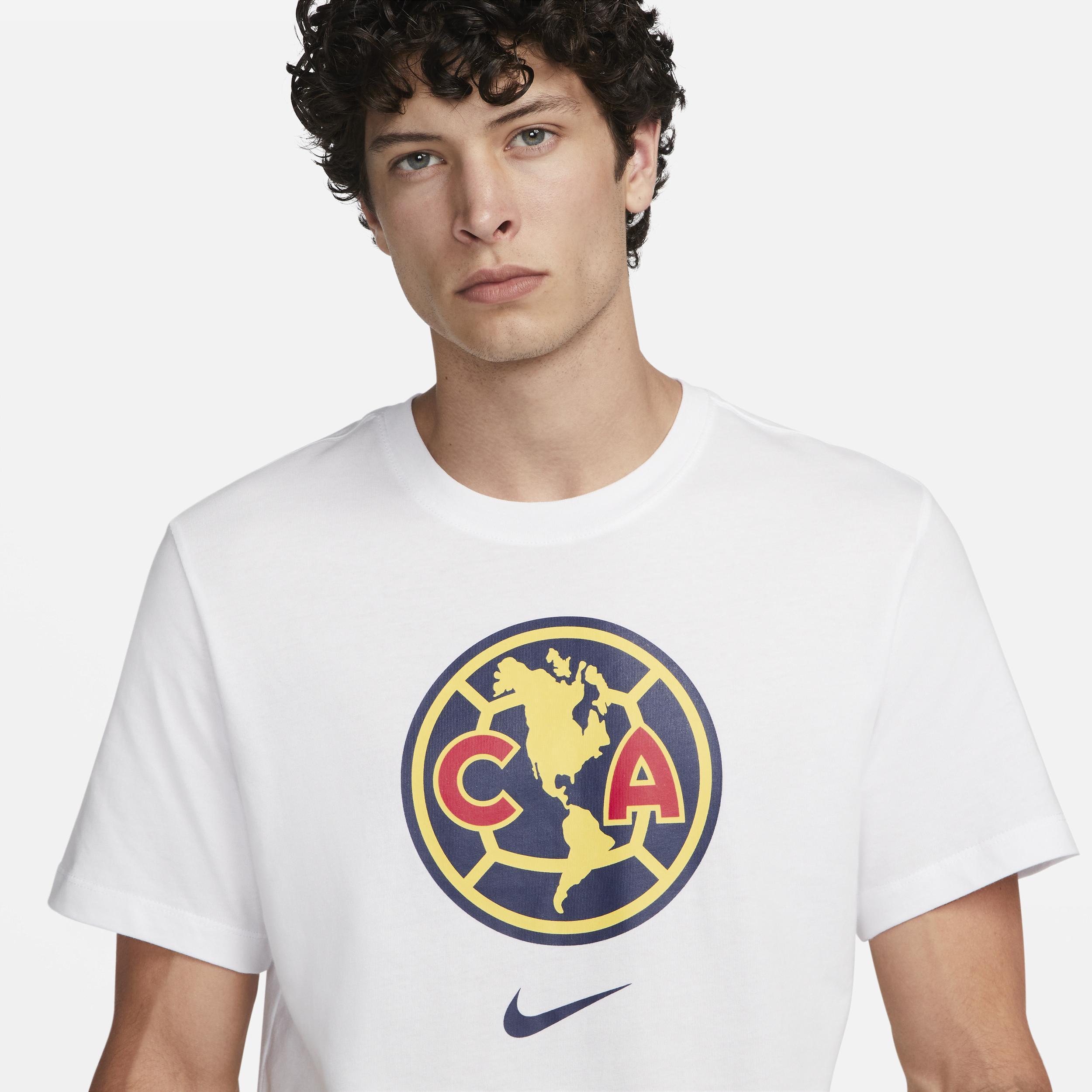 Men's Nike White Club America Crest T-Shirt, Size: Small, Caf White Product Image
