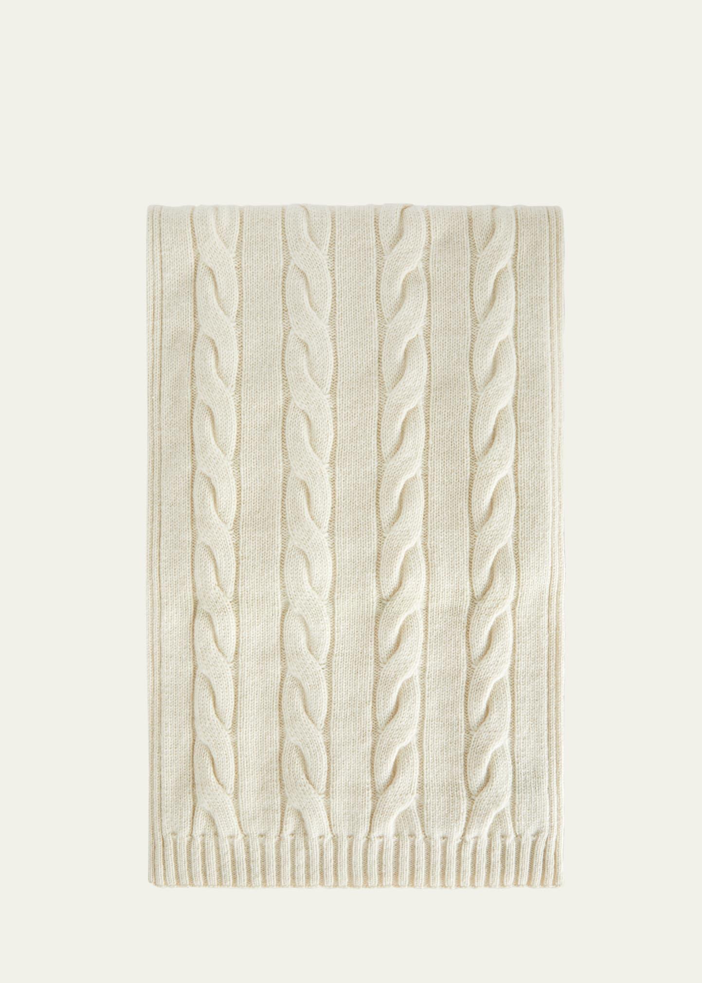 Womens Napier Cashmere Cable-Knit Scarf Product Image