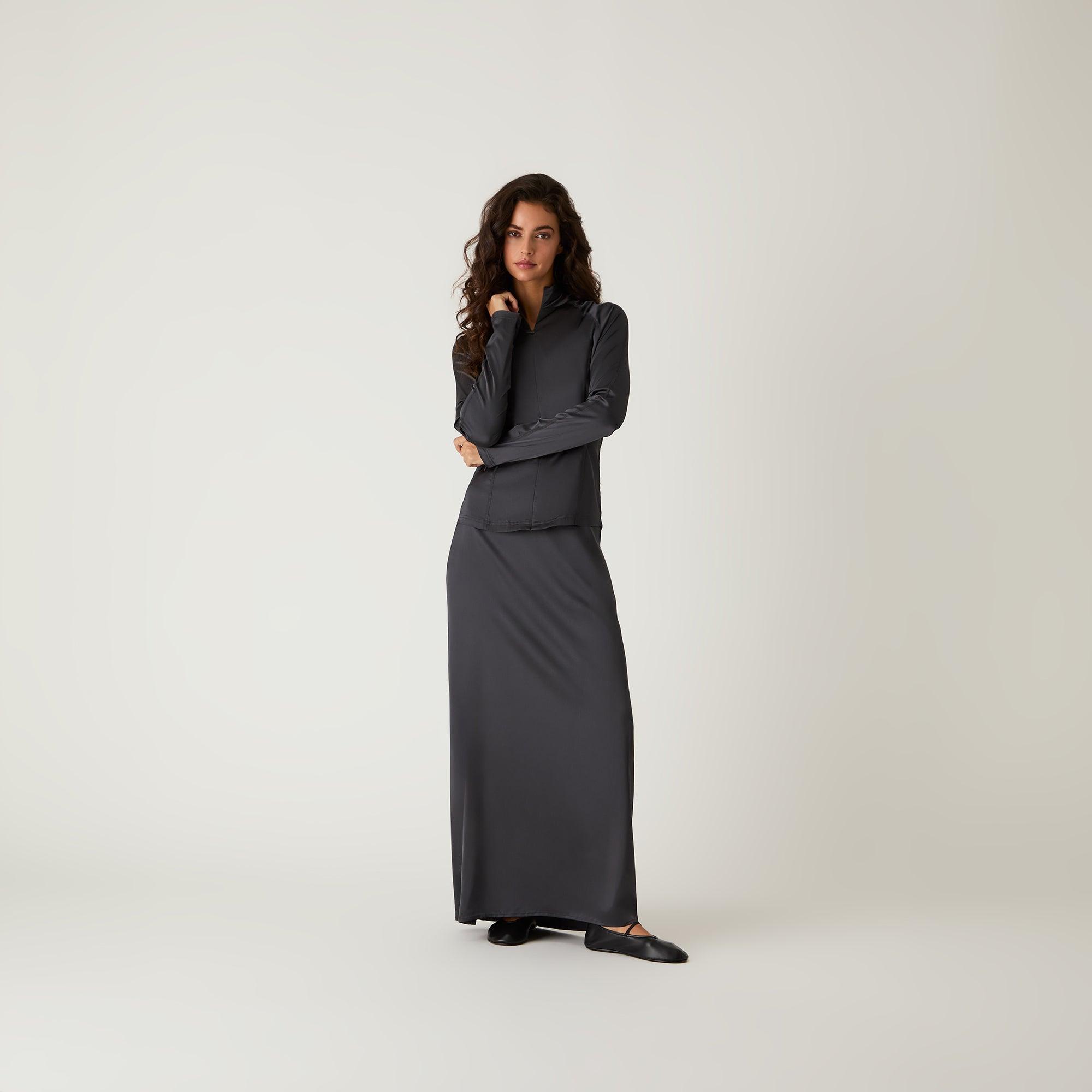 Kith Women Kaya Stretch Satin Skirt - Void Female Product Image