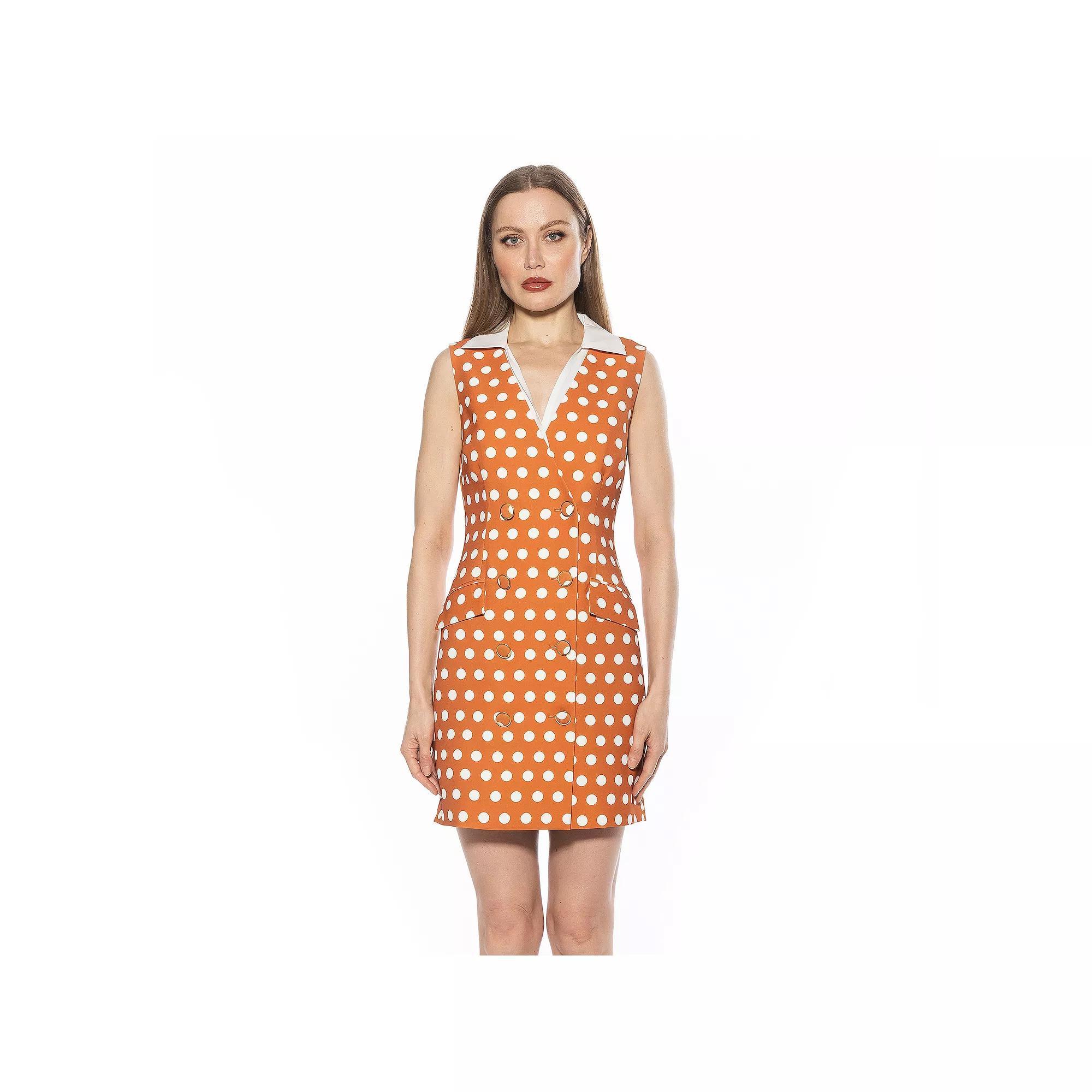 Women's ALEXIA ADMOR Rune Sleeveless Collar Vest Dress, Size: 8, Leopard Product Image