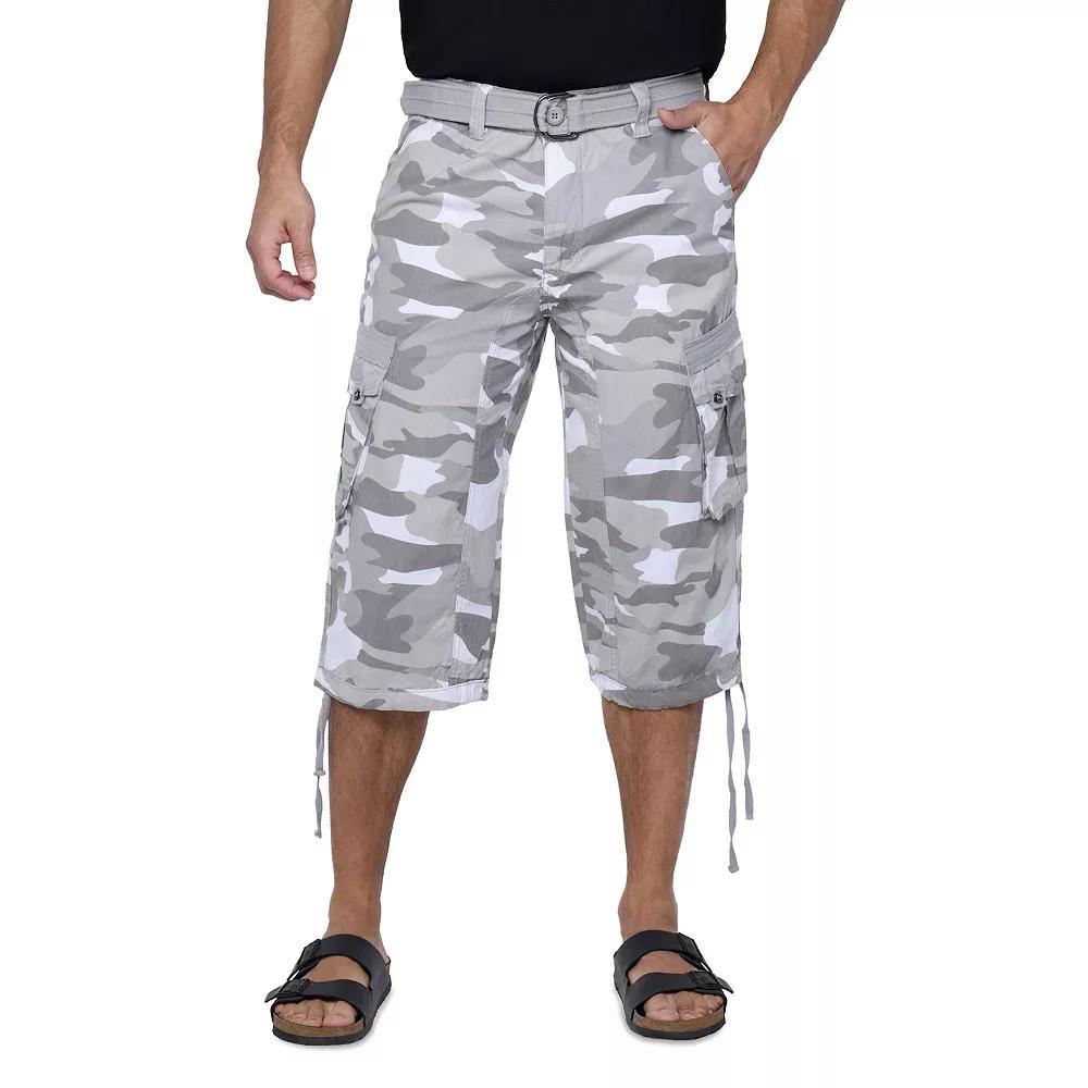 Men's Xray Messenger Belted Cargo Shorts, Size: 36, Black Camo Product Image