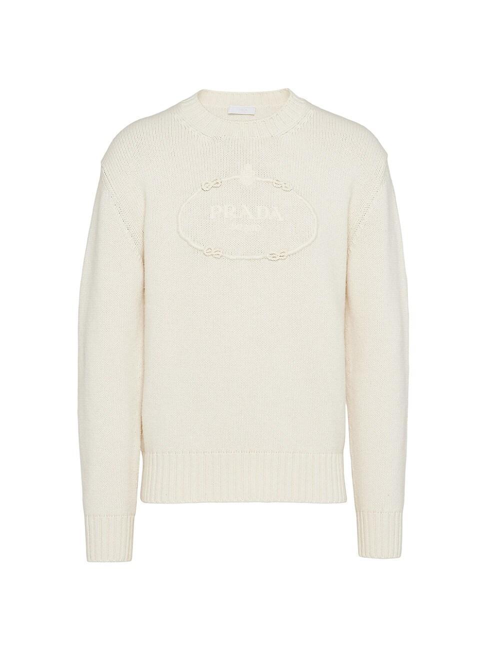 Mens Wool and Cashmere Crew-Neck Sweater Product Image
