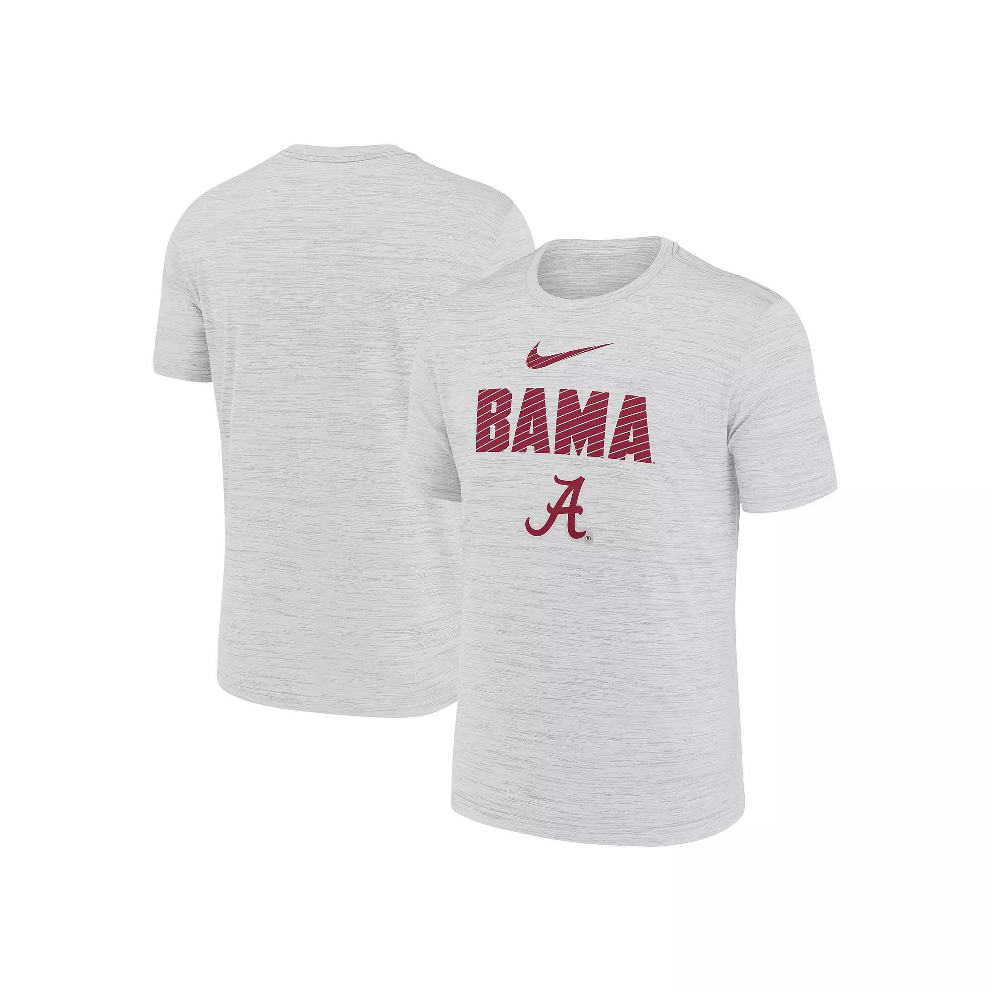 Men's Nike White Alabama Crimson Tide Campus Slant Velocity Performance T-Shirt, Size: Small Product Image