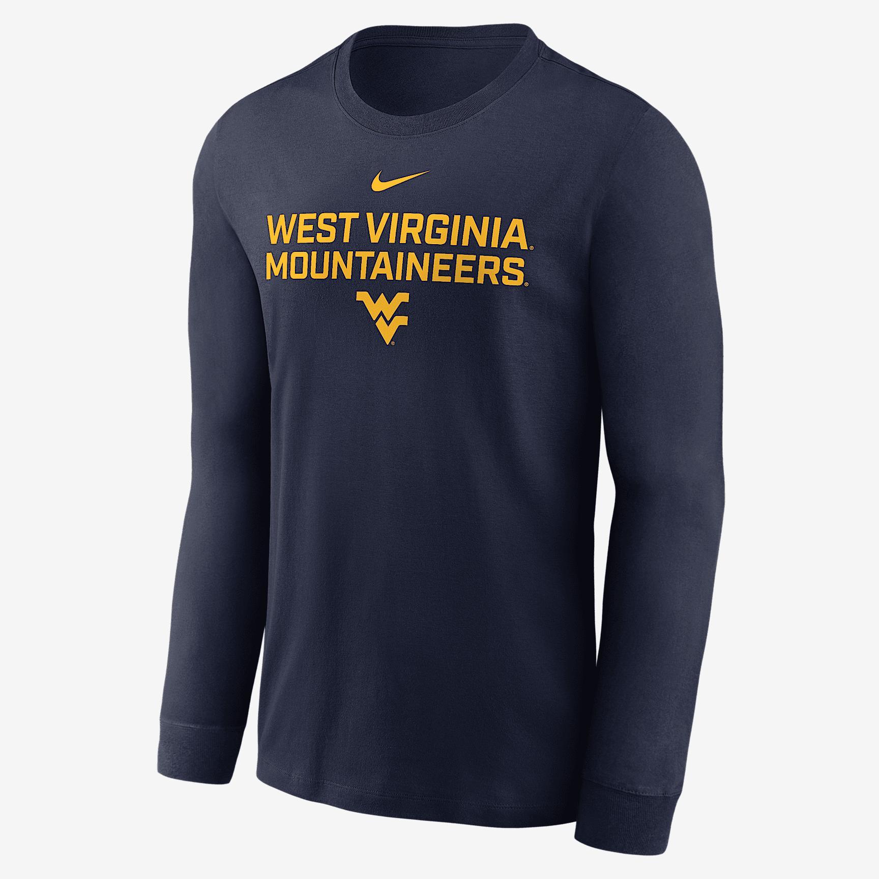 West Virginia Sideline Men's Nike Dri-FIT College Long-Sleeve T-Shirt Product Image