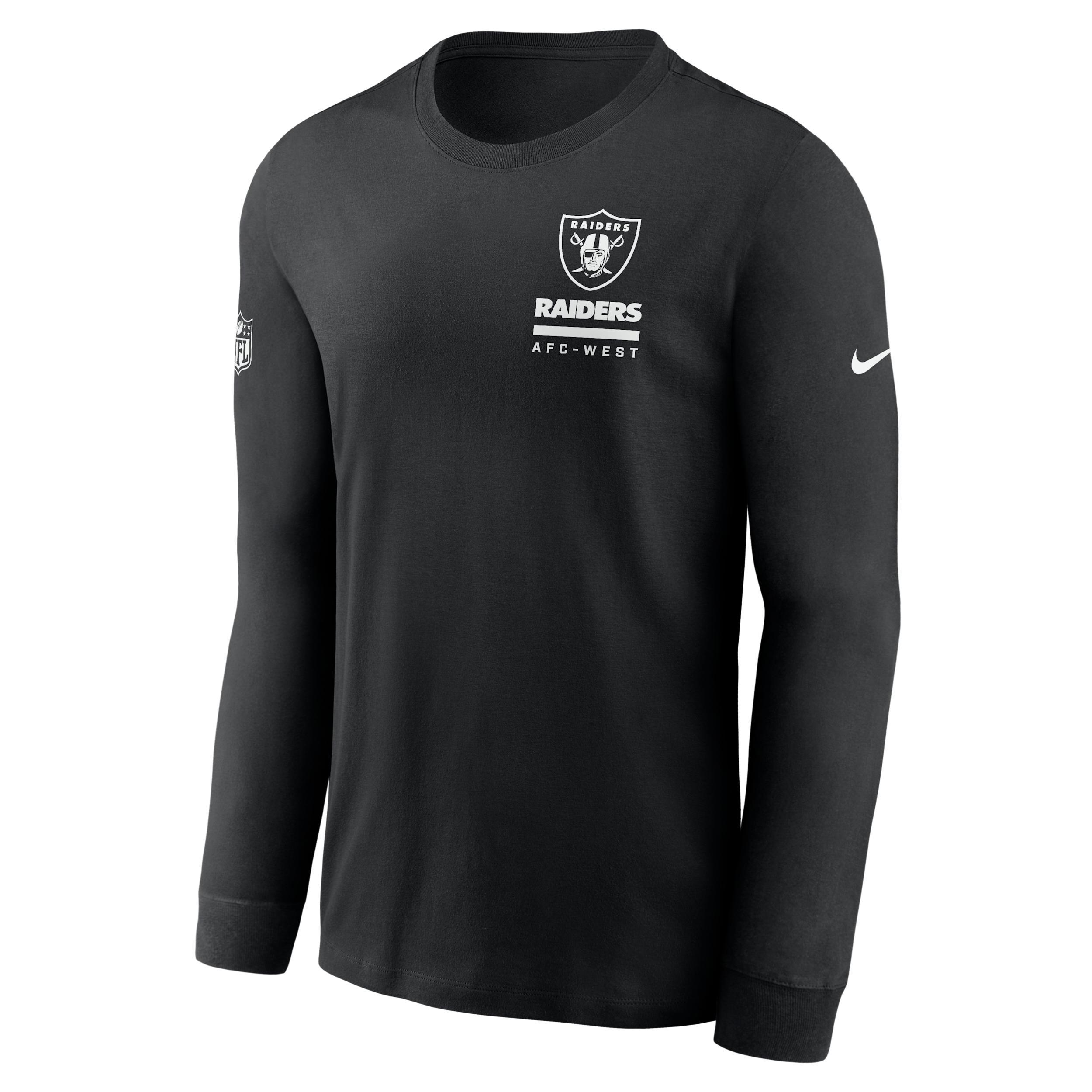 Las Vegas Raiders Sideline Team Issue Men's Nike Dri-FIT NFL Long-Sleeve T-Shirt Product Image