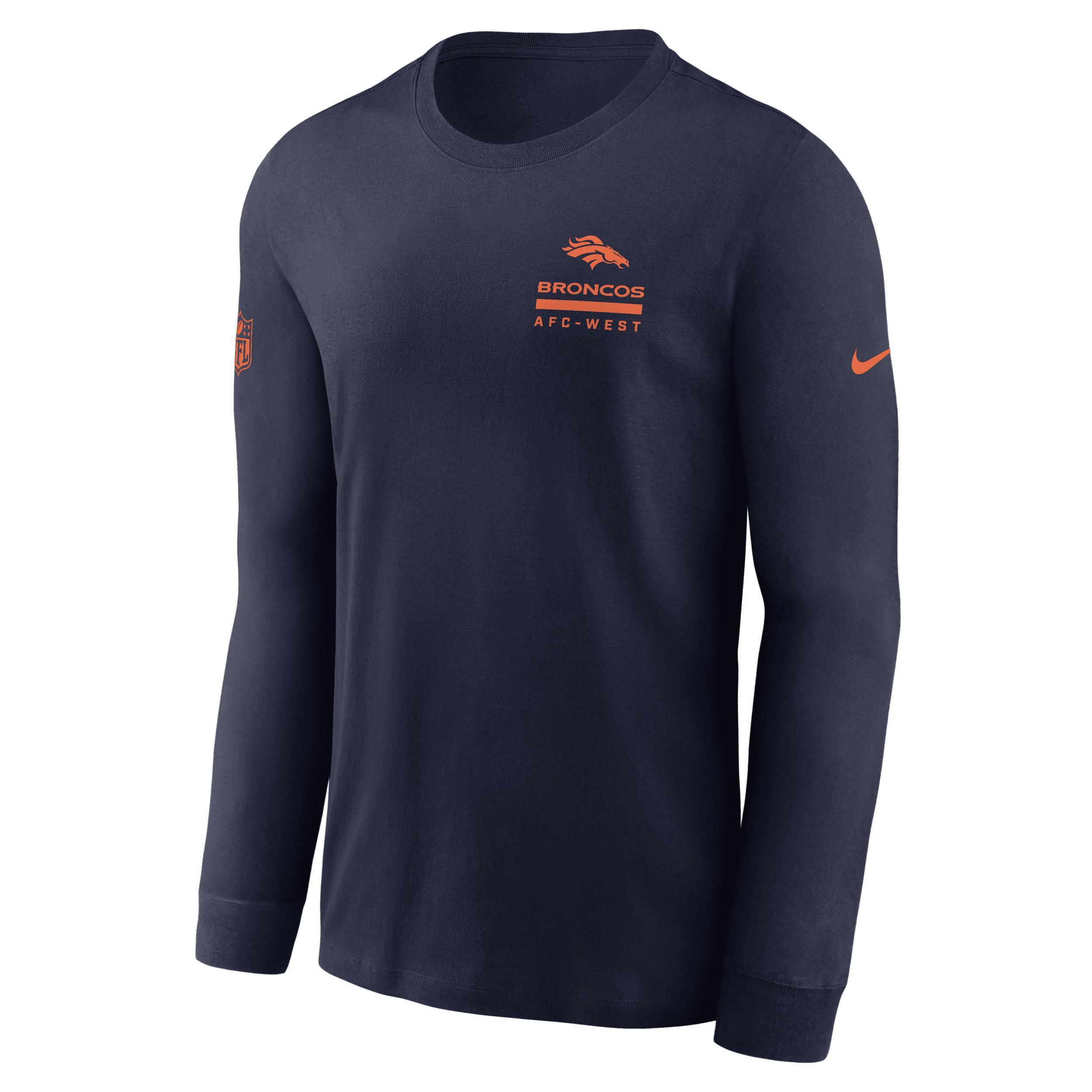 Denver Broncos Sideline Team Issue Nike Men's Dri-FIT NFL Long-Sleeve T-Shirt Product Image