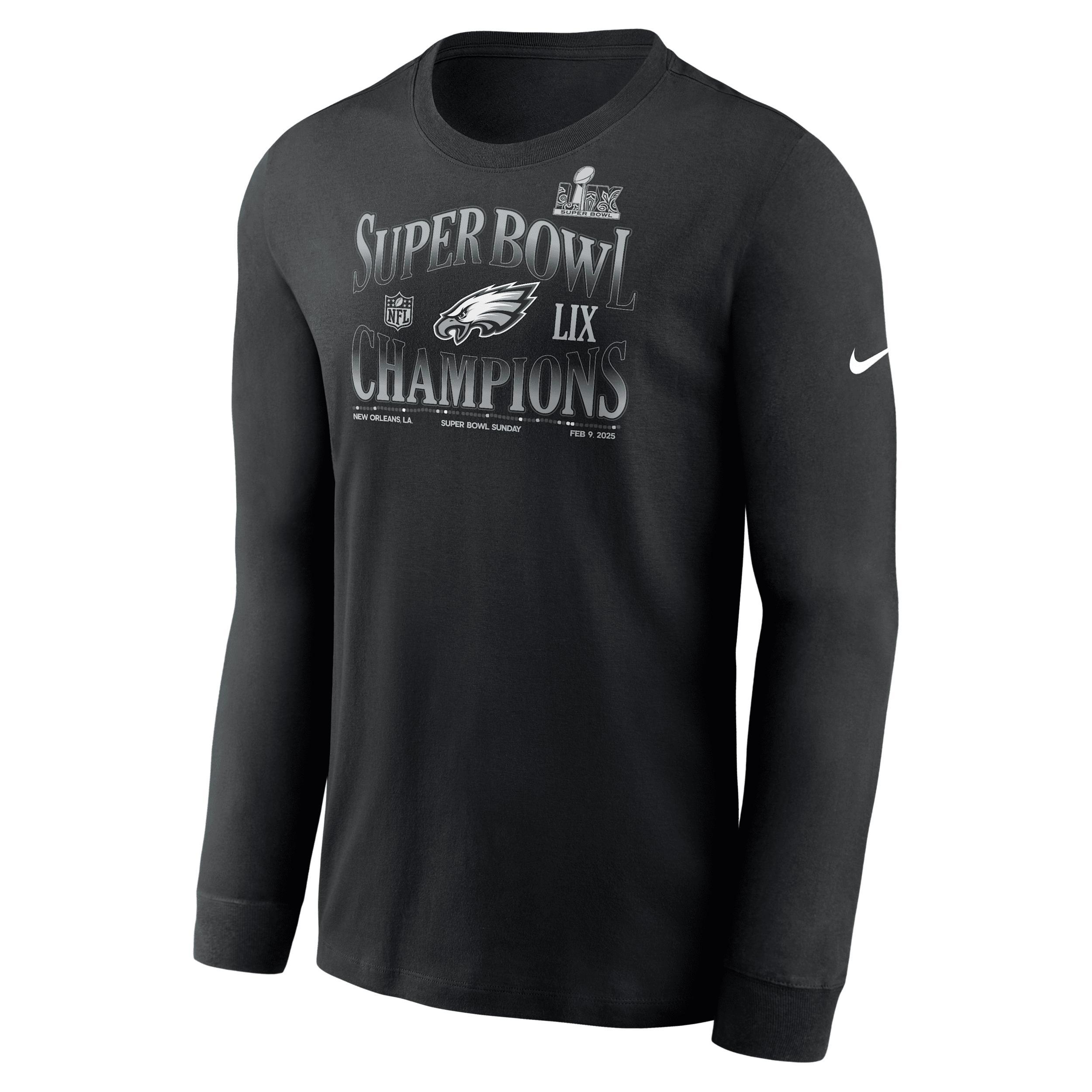Philadelphia Eagles Super Bowl LIX Champions 90s Inspired Nike Mens NFL Long-Sleeve T-Shirt Product Image