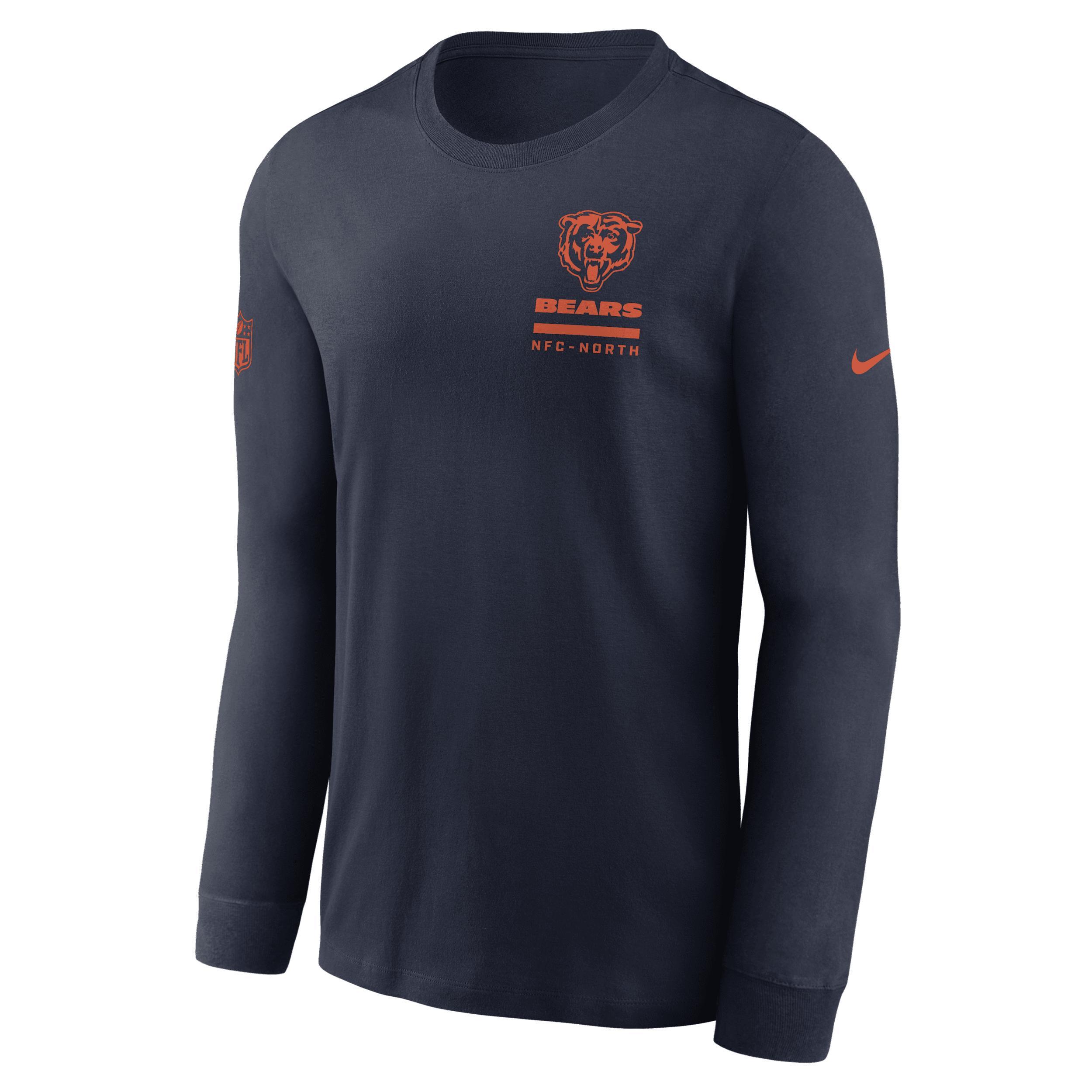 Chicago Bears Sideline Team Issue Nike Men's Dri-FIT NFL Long-Sleeve T-Shirt Product Image
