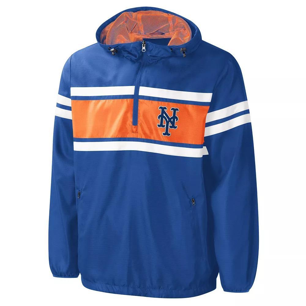 Mens G-III Sports by Carl Banks Royal New York Mets Game Score Half-Zip Windbreaker Product Image
