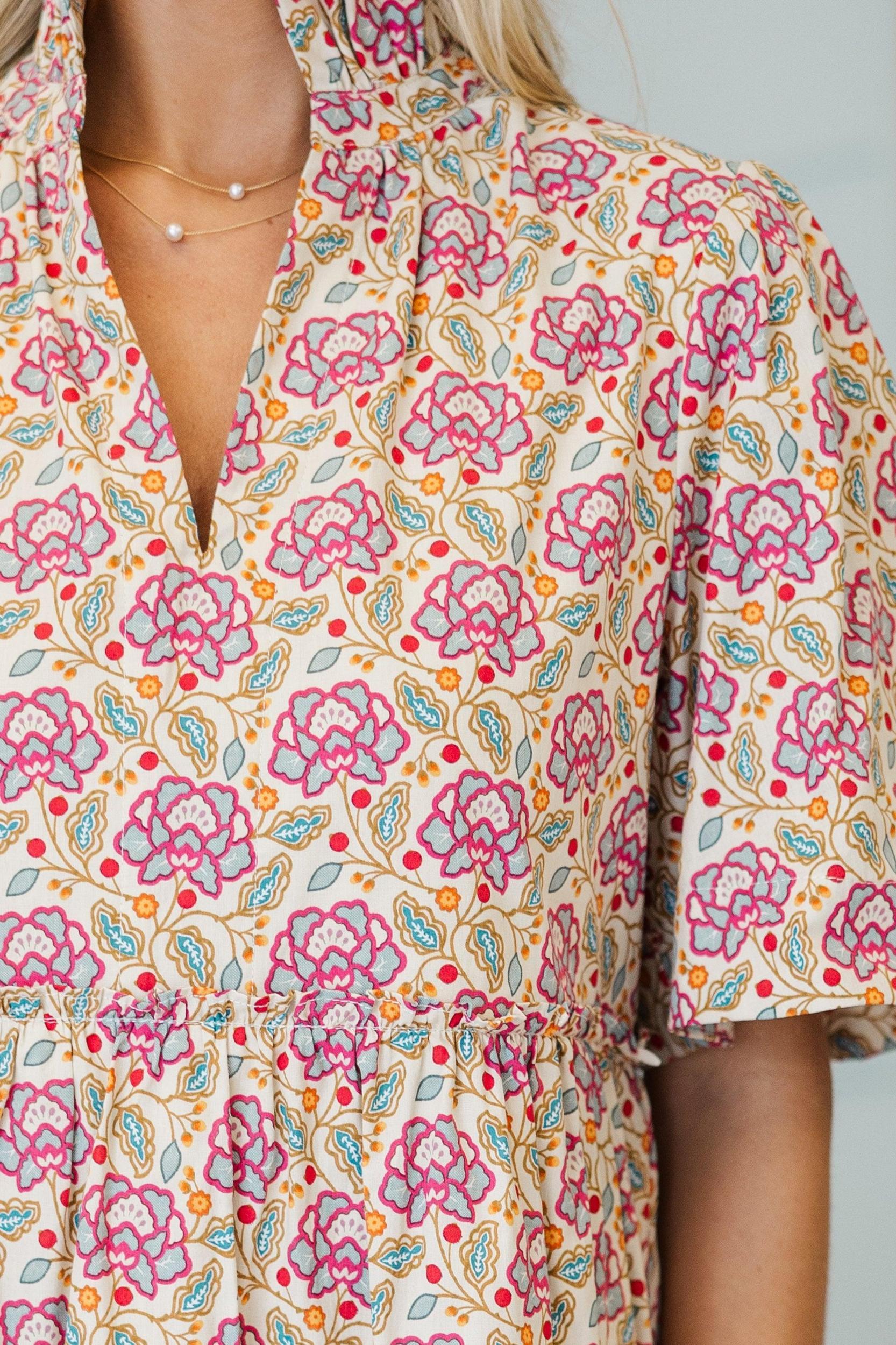 NURSING COLLECTION: Feeling Your Best Magenta Purple Paisley Dress Female Product Image