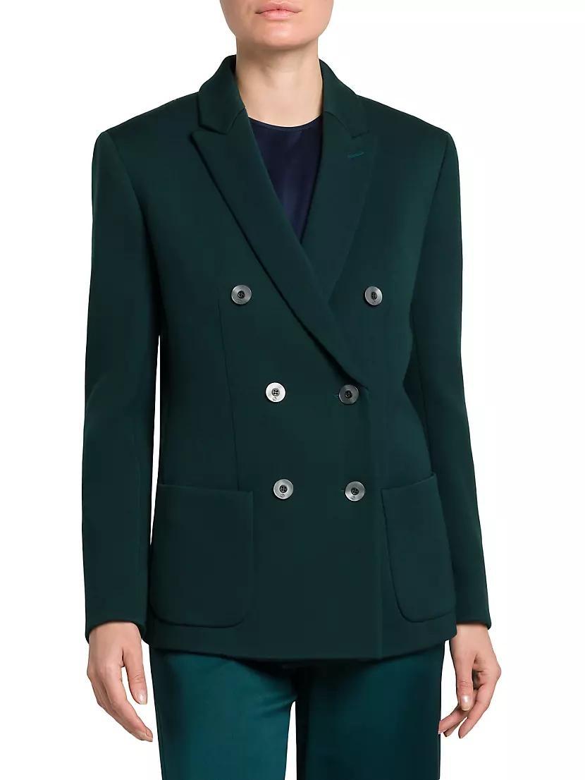 Stretch Wool Double-Breasted Jacket Product Image