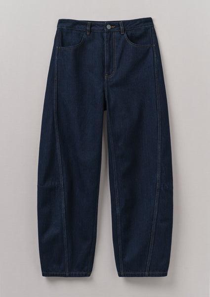 Twisted Seam Japanese Denim Pants | Indigo Product Image