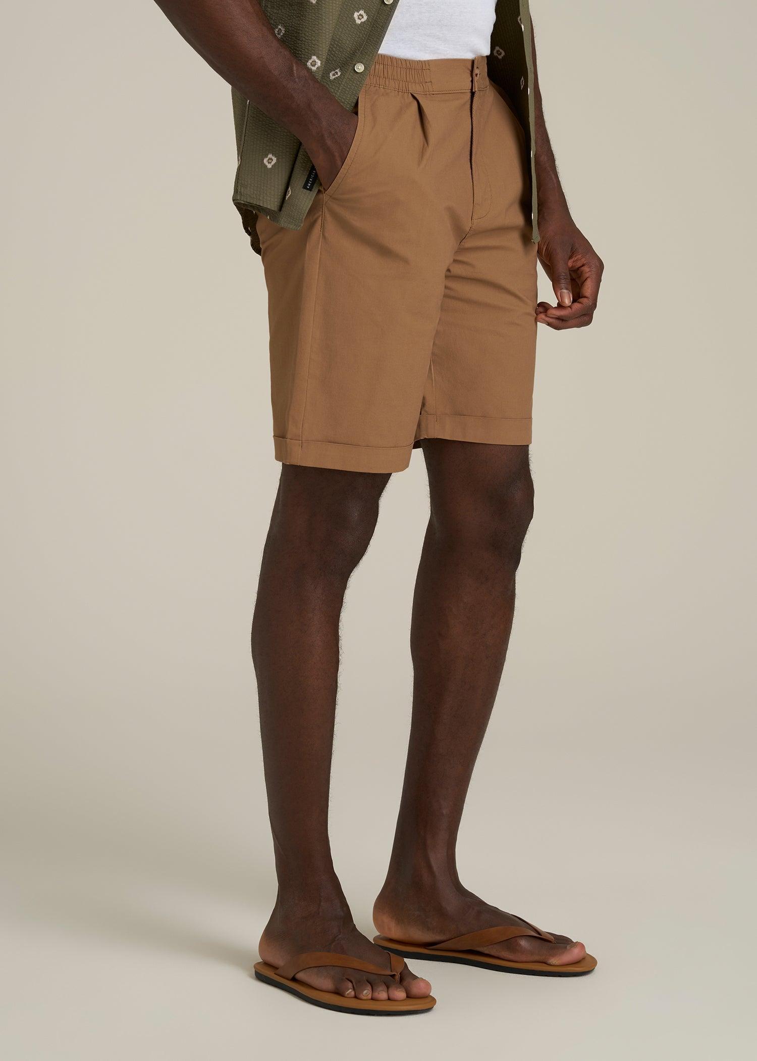 Bermuda Shorts for Tall Men in Russet Brown Male Product Image