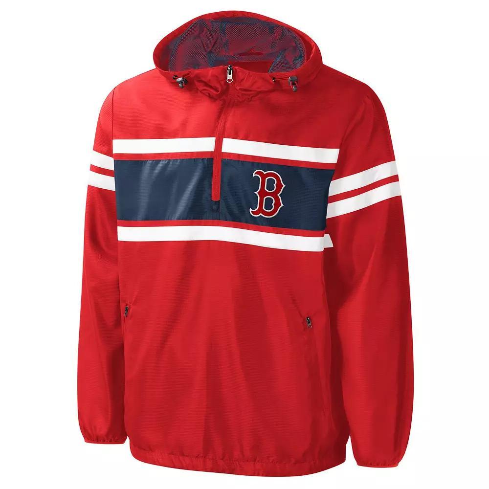 Men's G-III Sports by Carl Banks Red Boston Red Sox Game Score Half-Zip Windbreaker, Size: Medium Product Image