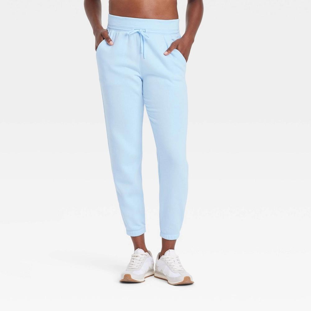 Womens Fleece High-Rise Jogger Sweatpants - All In Motion Blue XL Product Image